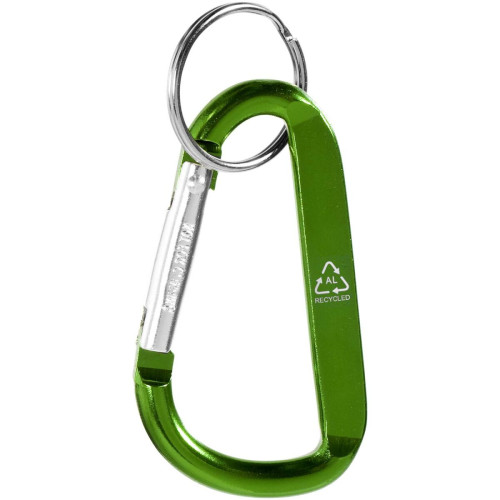 Llavero con mosquetón de aluminio reciclado RCS "Timor"