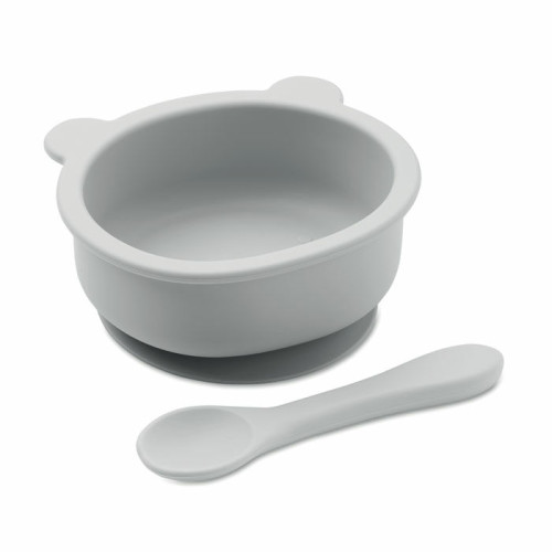 MYMEAL Bol silicona bebé con cuchara