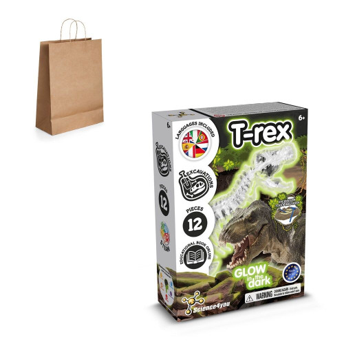 Fossil Excavation Kit III. Juego educativo suministrado con una bolsa de regalo de papel kraft (115 g/m²)