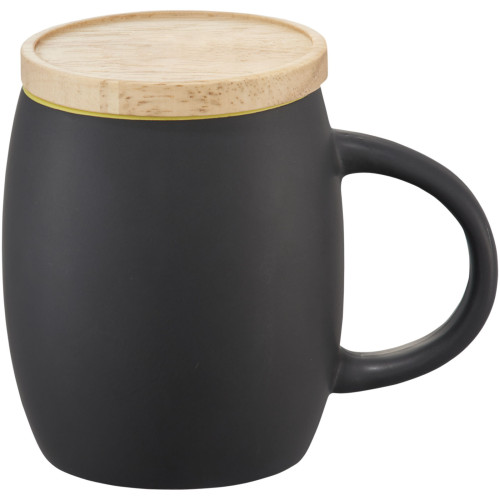 Taza de cerámica de 400 ml con base de madera "Hearth"