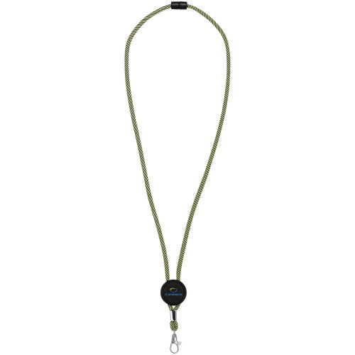 Lanyard bicolor con disco ajustable "Hagen"